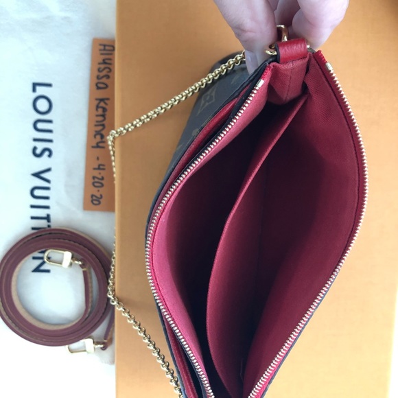 Louis Vuitton Pallas Clutch-Mono/Red - Picture 5 of 8